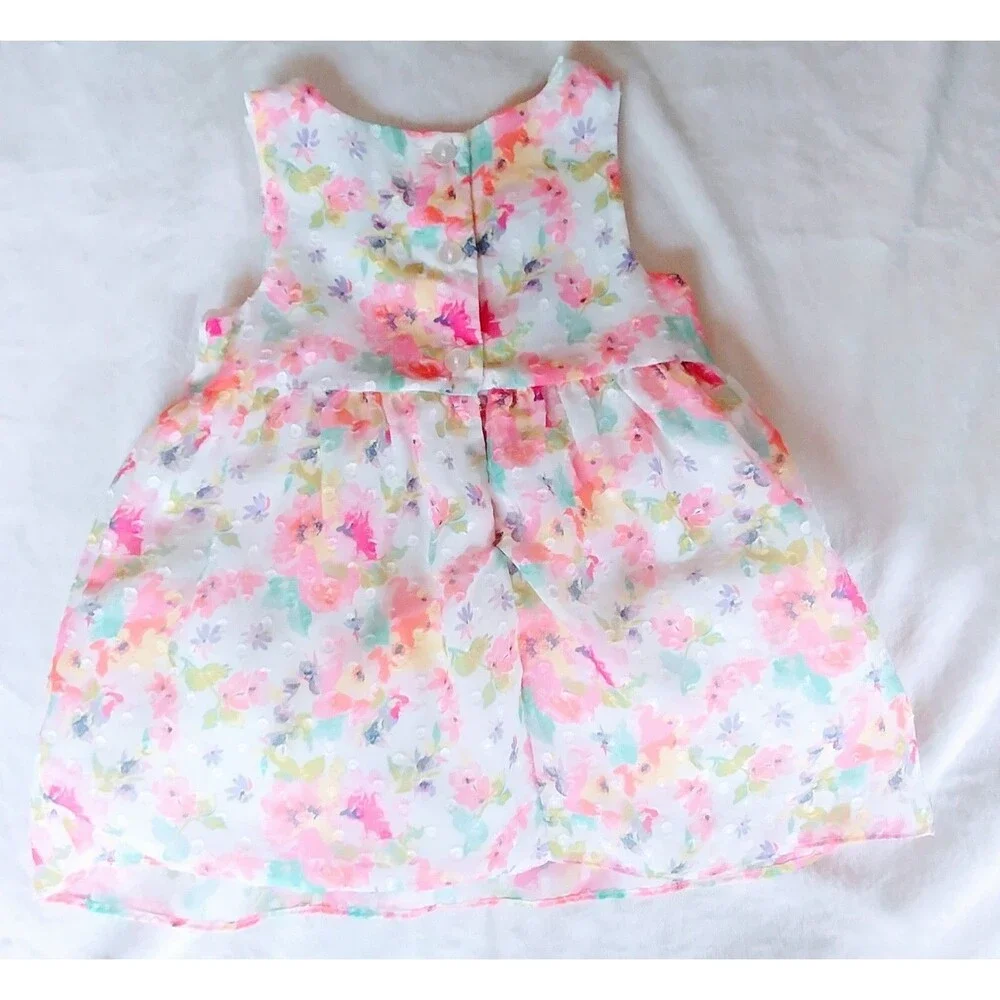 dress 6 to 9 months Bonnie Girls Baby Sleeveless Floral infant wear